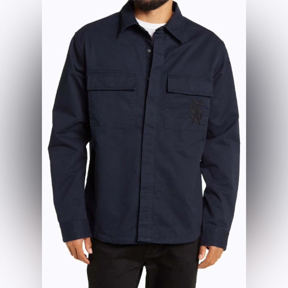 ksubi High Horse Cotton Snap-up Utility Shirt Navy